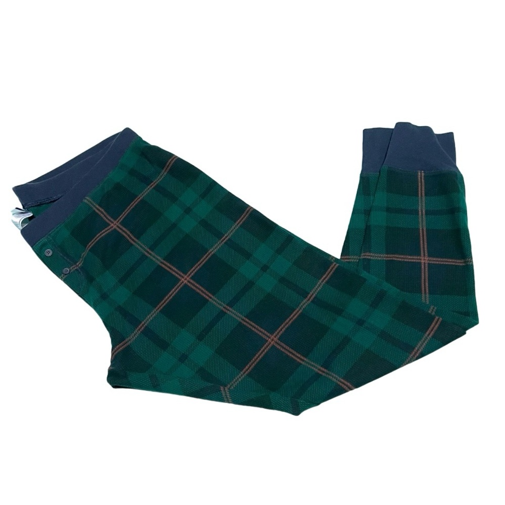 Old Navy Thermal Green and Blue Plaid Pajama Legging Size X-Large